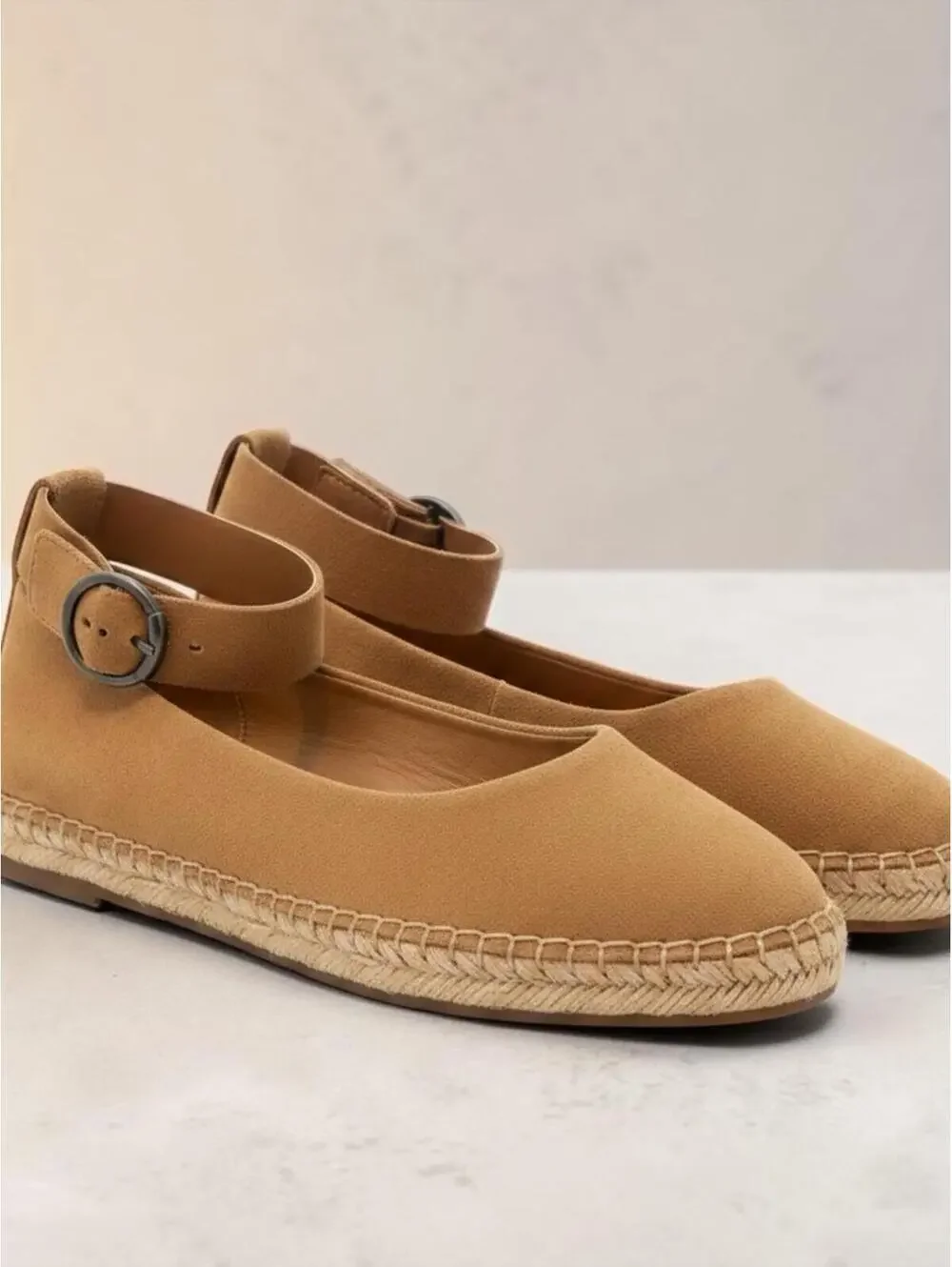 Splendid Tan Espadrille Ankle-Strap Flats